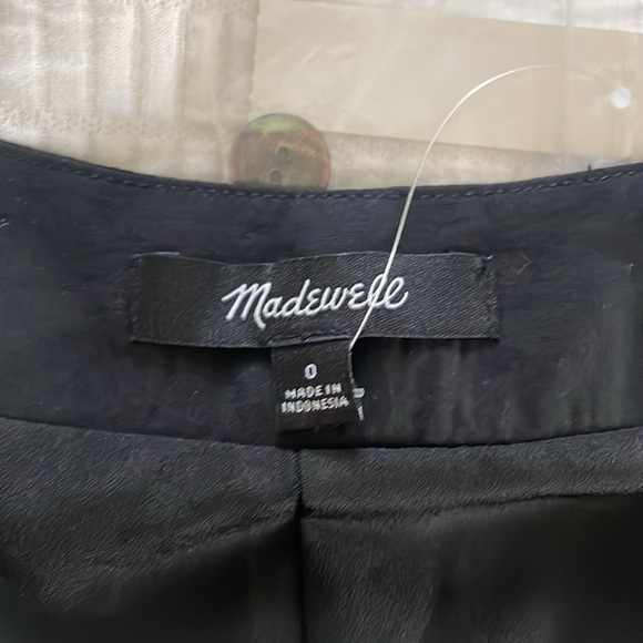 NWT Madewell sz 0 lined black vest single breasted - Picture 2 of 4